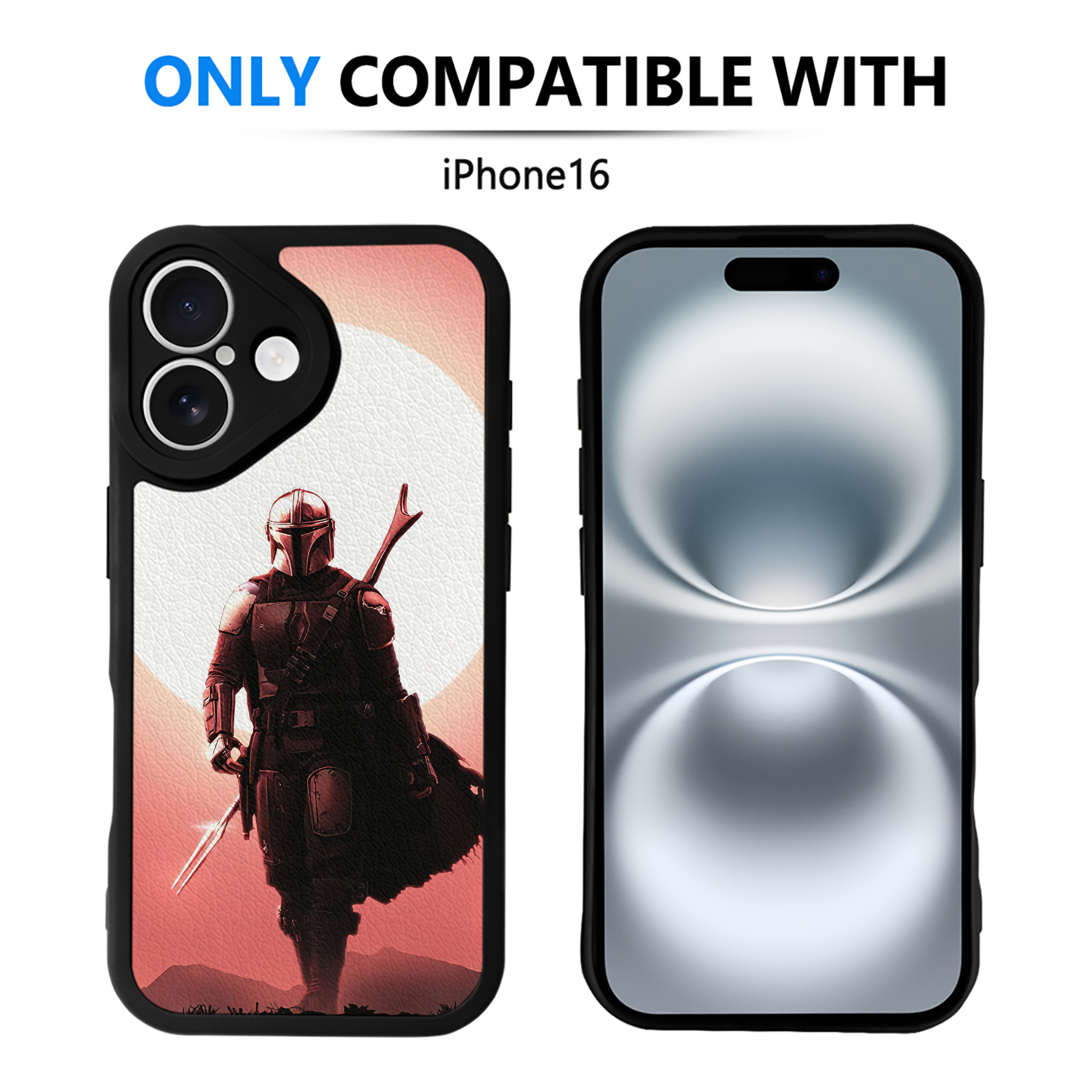 （画像用） スター・ウォーズ Star Wars 【iPhone 16シリーズ対応】シリコンスマホケース（レザー調） 材質：シリコン